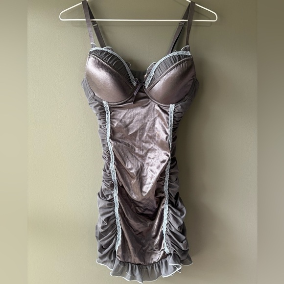 La vie en rose, size small , sexy fitted great bralette fitted bodysuit, lace - Picture 1 of 6